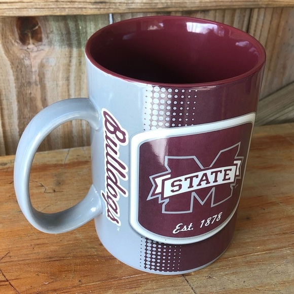 The Memory Company MS State Jumbo 32oz Ceramic Coffee Mug Maroon Gray & White - Picture 2 of 7
